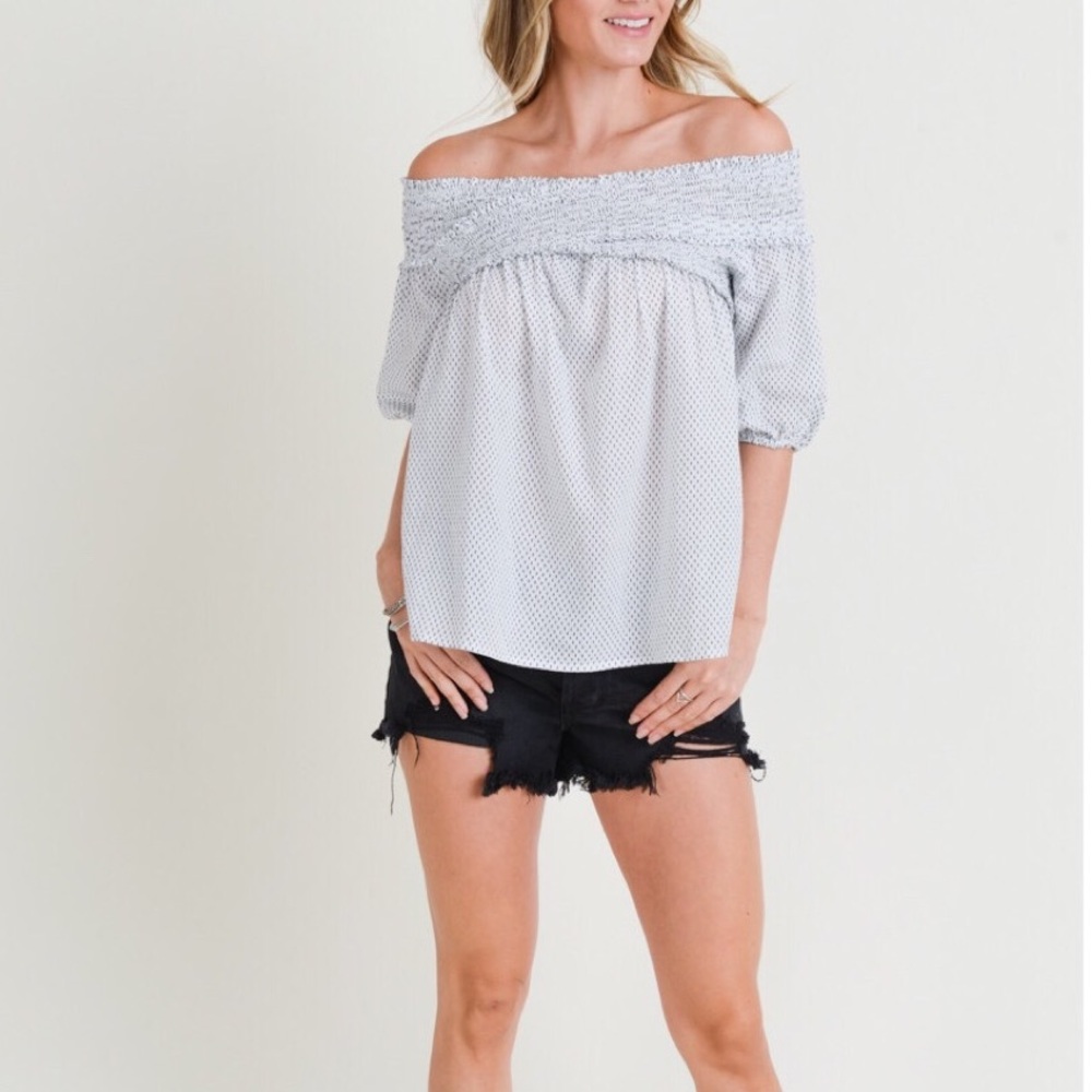 LAST ONE! Armora’s | Smocked Off Shoulder Top! - Picture 6 of 8